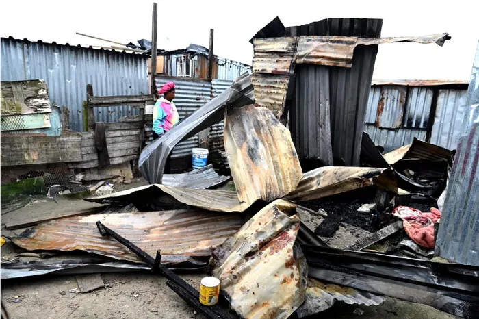 The aftermath of the fatal shack fire in Kanana informal settlement, where authorities are investigating the cause of the blaze.