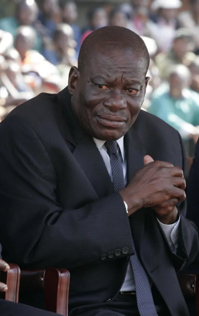 Retired Zimbabwean army general Solomon Mujuru attends the Zimbabwe Defence Forces day celebration in Harare in this 2009 file photo. Mujuru, 67, a key figure in internal battles over President Robert Mugabe's succession in his ZANU-PF party, died in a fire at his farmhouse.