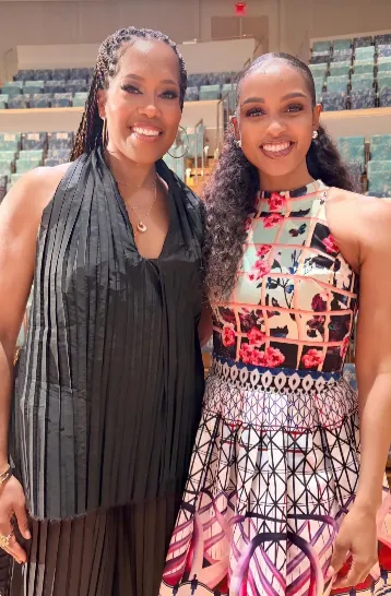 Award-winning actress Regina King and South African media personality Nomthi Lenyai.