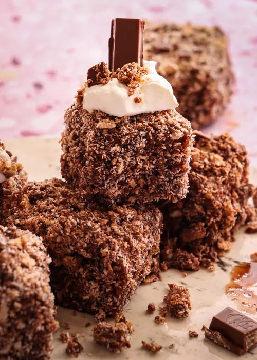 Deliciously decadent Kit Kat Lamingtons to satisfy your sweet tooth