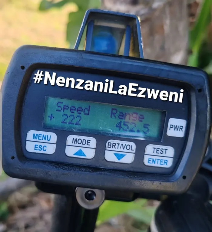 The vehicle clocking 222 km/h in a 120 km/h zone.