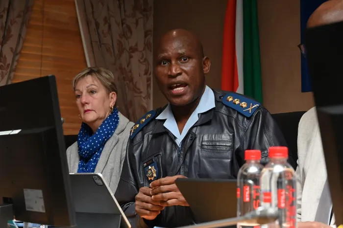 Western Cape Provincial Commissioner General Thembisile Patekile during the release of the province’s fourth quarter crime statistics in Cape Town on Thursday.