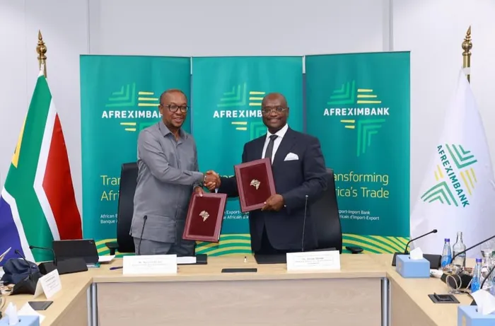 The agreement was finalised between a South African delegation led by Minister of Trade, Industry and Competition Parks Tau and senior Afreximbank officials headed by the bank’s president, Dr George Elombi.