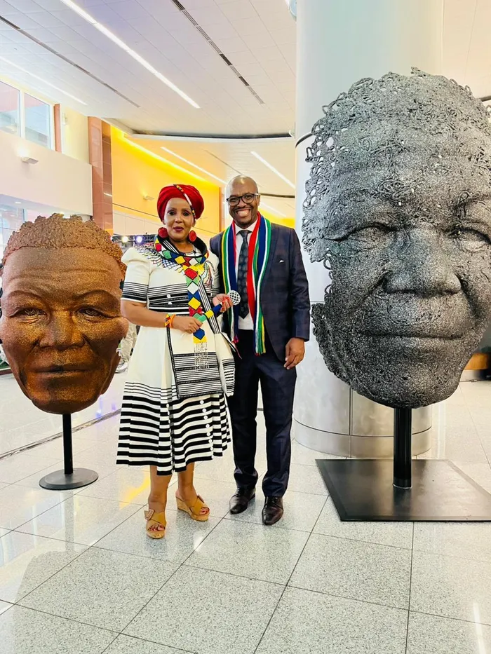 Mackenzie attended the unveiling of Nelson Mandela's statue at Hartsfield-Jackson Atlanta International Airport in the City of Atlanta.