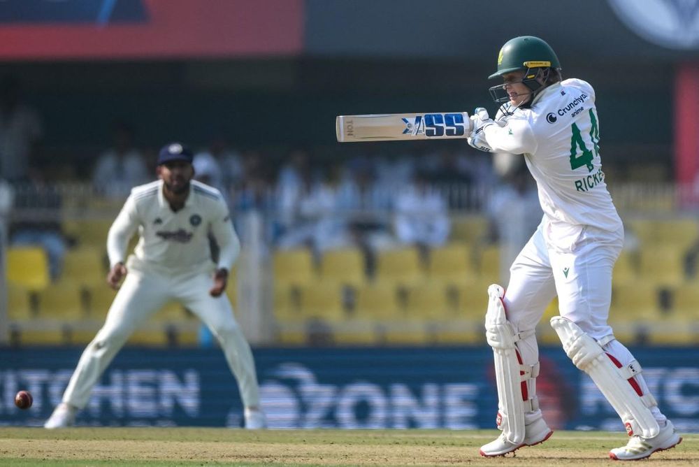 Rickelton leads steady Proteas start as Markram falls before tea