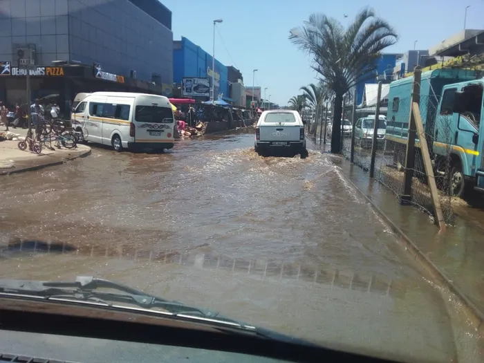 The road now re-named Phila Ndwandwe Road has been covered by pools of water for more than two weeks.