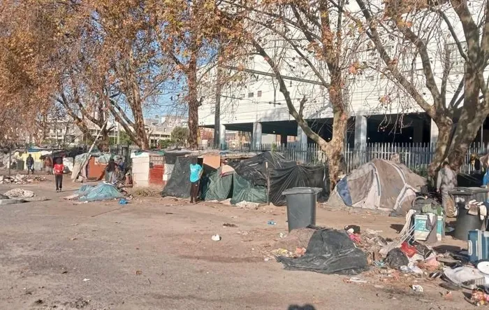 How the area looked before the eviction process began.