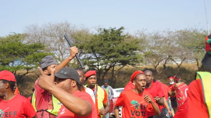 EFF protest in Phoenix. Picture: @EFFSouthAfrica/Twitter