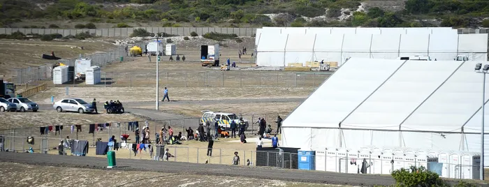 The City's camp for the homeless at the Strandfontein Sports complex. Picture: Phando Jikelo/African News Agency (ANA)