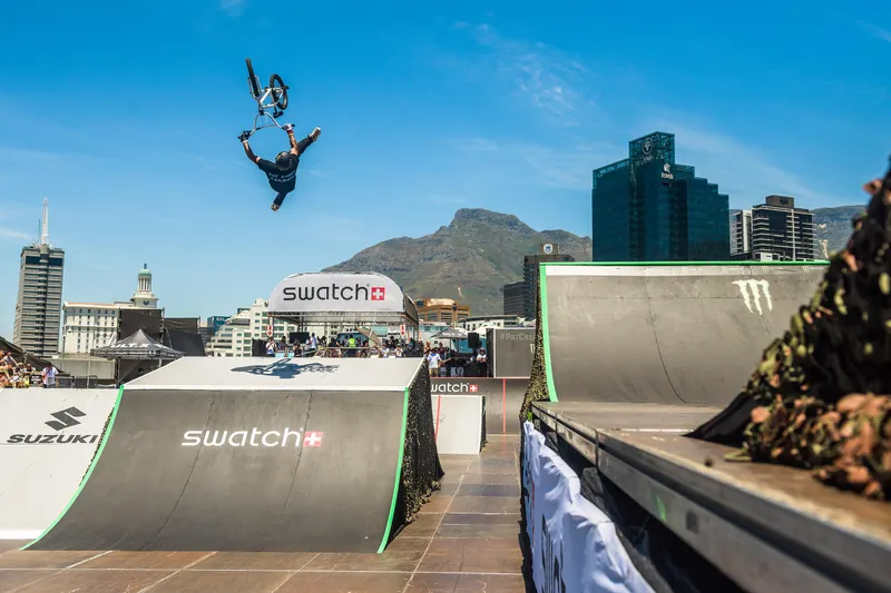 BMX bikes and boardies take flight at Battery Park