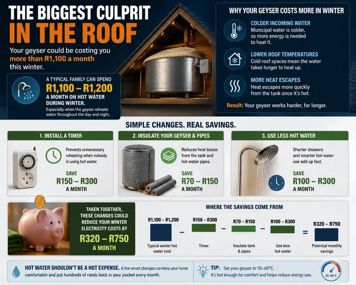 Some simple hacks to cut back on spending on your geyser.