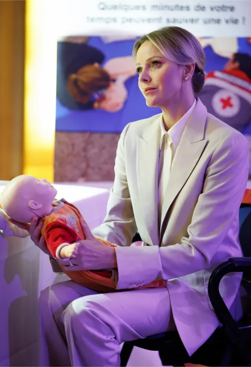 princess charlene elie saab dress vatican Princess Charlene of Monaco appeared in an Elie Saab creation during the  official visit of Pope Leo XIV, alongside Prince Albert II and their  children, Prince Jacques and Princess Gabriella. #eliesaab  #charleneofmonaco #