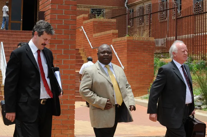 The General Sindile Christopher “Pitso” Mfazi Foundation for Justice and Accountability has challenged former Crime Intelligence head Mulangi Mphego (middle) to forward information regarding the missing Phala Phala documents to the law enforcement agencies. 
