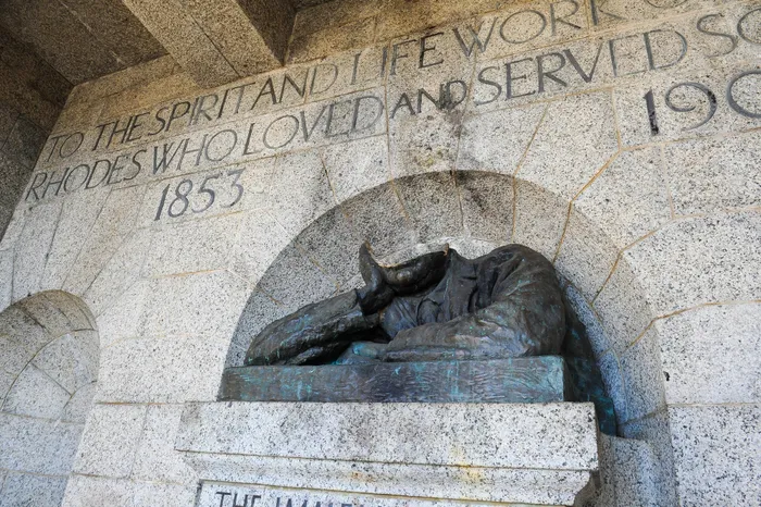 The beheaded statue of 19th-century colonialist Cecil John Rhodes at Rhodes Memorial. Picture: Henk Kruger/African News Agency (ANA)