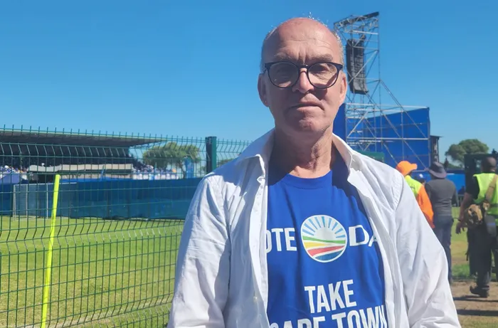 John Commons, 65, who recently joined the DA as an activist, said at the party’s rally in Belhar on Saturday that he would push the DA to do more for older people