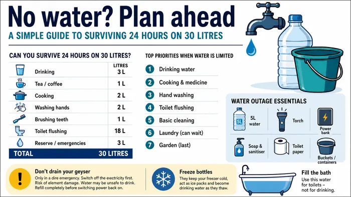 Emergency water survival guide.
