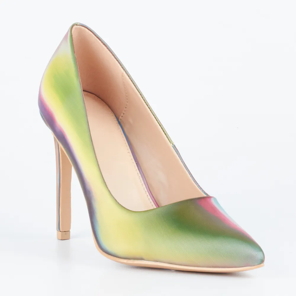 3D Stiletto court in green from Miss Black - R679