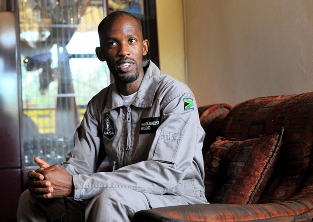 Mandla suits up for trip to space