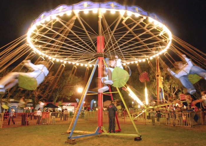 Cape Town 090226: Children enjoying the rides at the Community Chest Carnival held at Maynardville in Wynberg. Photo Daylin Paul
