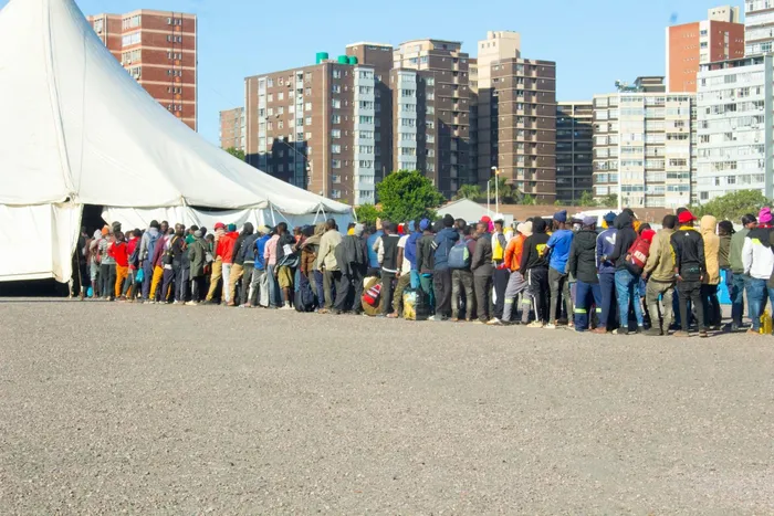 Some Malawian immigrants have been relocated to the Durban drive-in site from Sherwood Hall. 
