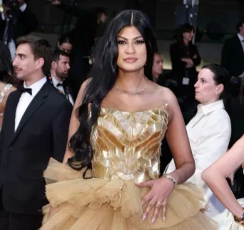 Neetasha Singh was dressed by Nigerian designer Trish O’ Couture for her first red carpet appearance at the 79th Cannes Film Festival. 