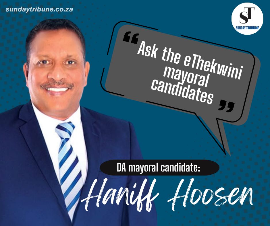 WATCH: DA eThekwini mayoral candidate Haniff Hoosen outlines R10bn plan to tackle eThekwini water crisis - IOL