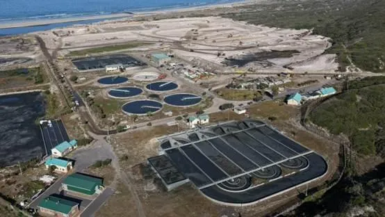 An aerial image of the current Macassar Wastewater Treatment Works site. 