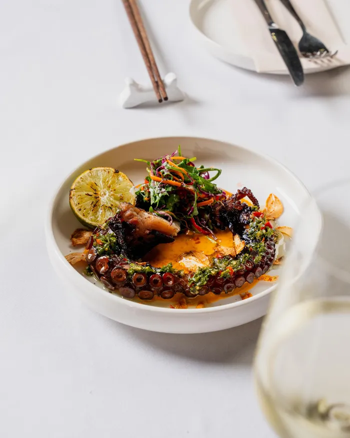 With a nothing ventured, nothing gained mindset, I took a chance and tried the grilled octopus.