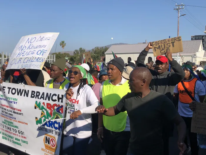 Protesters affiliated with March and March gathered in Wynberg as concerns grow among foreign nationals ahead of June 30.