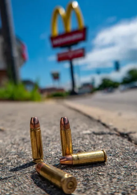 Manhunt launched after three men were shot dead while having breakfast at McDonald's