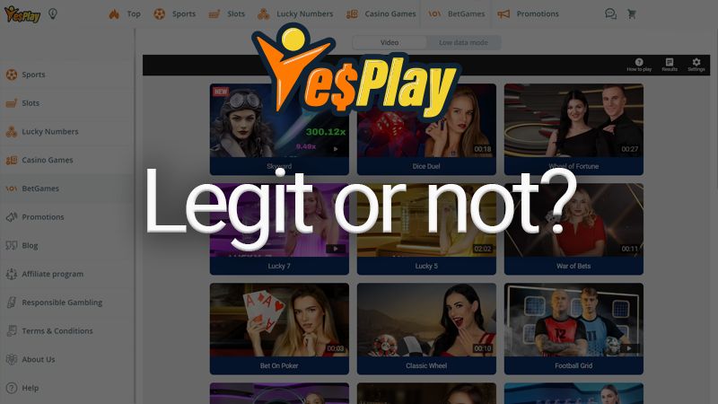 Is YesPlay Legit and is it safe to play at?
