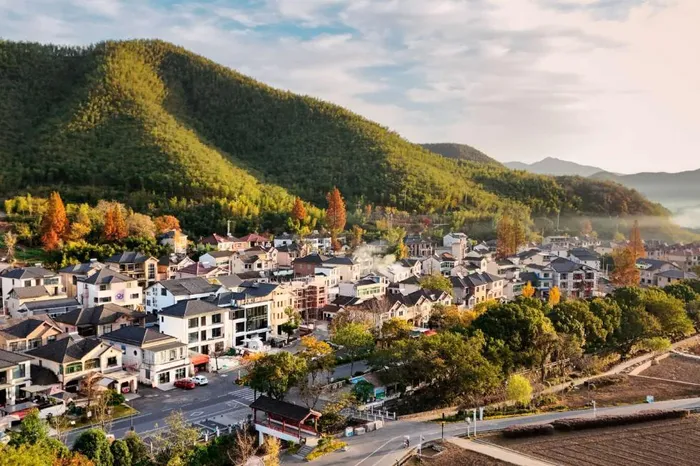 Photo shows the view of Yucun village in Tianhuangping township, Anji county, Huzhou, east China's Zhejiang province.