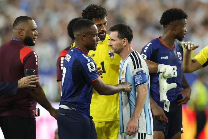Argentina superstar Lionel Messi consoles the Cape Verde players after their World Cup knockout clash.
