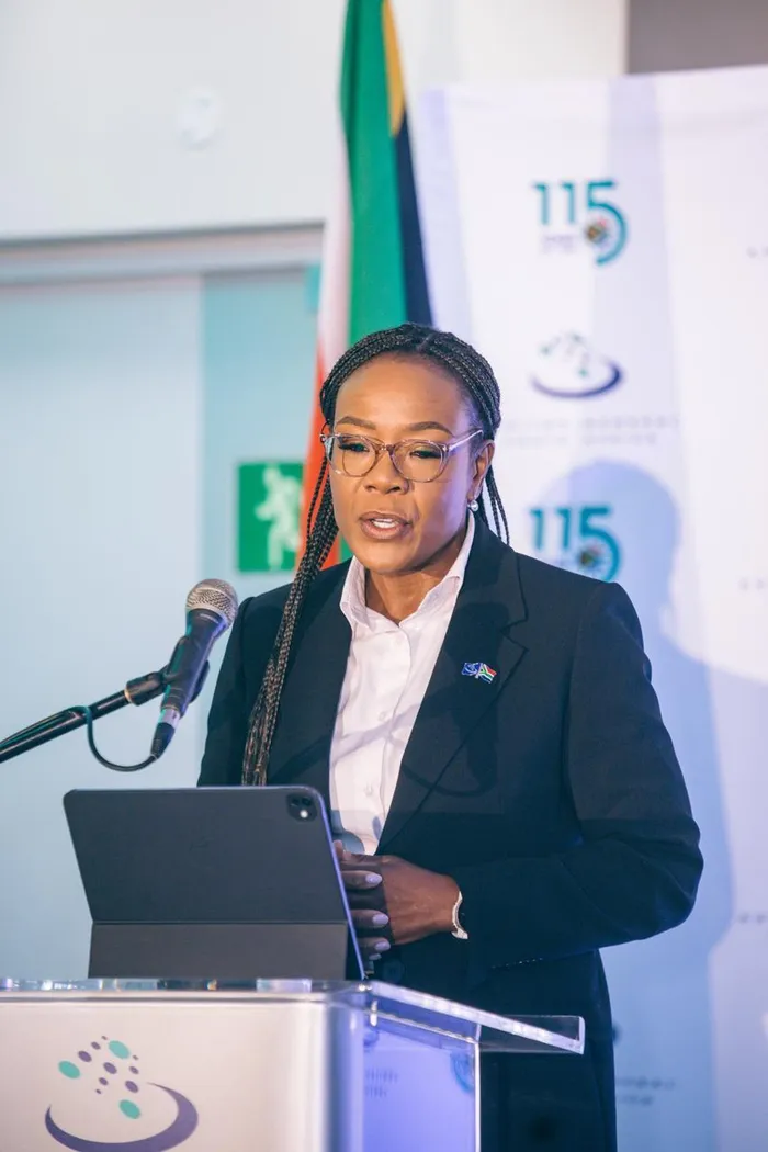 Auditor-General Tsakani Maluleke on Wednesday presenting the consolidated general report on local government audit outcomes for 2024-25. 