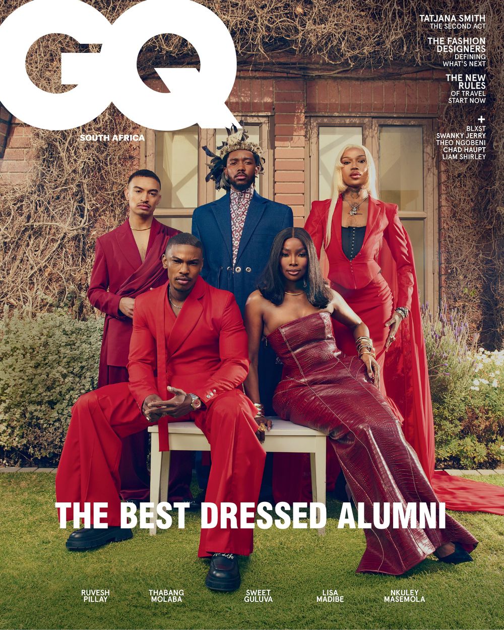 Introducing our Best Dressed issue cover, featuring Nkuley Masemola, Thabang Molaba, Ruvesh Pillay, Lisa Madibe and Sweet Guluva