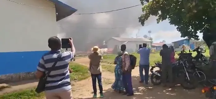 It is believed that local youths became angry after trying to retrieve the body of a friend believed to have died of Ebola.