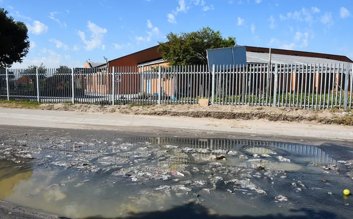 Learners from Naluxolo Primary School in Samora Machel only get to learn for two hours a day due to blocked toilet drains. Picture: Phando Jikelo/African News Agency (ANA)
