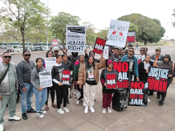 Sigamoney's family members and friends called for bail to be denied outside the Pinetown Magistrate's Court on Monday. 