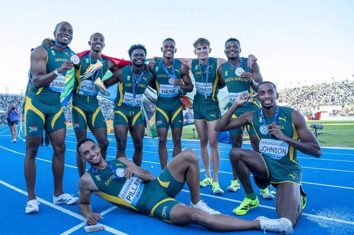 SA men’s relay teams claim silver as record and qualification mark strong World Relays showing