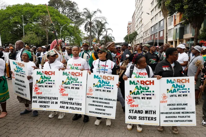 March and March protesters call for urgent action on GBVF in Durban