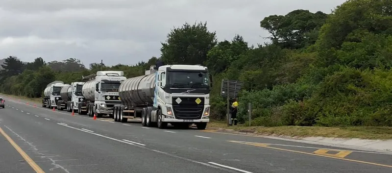 Water on the way from PG Bison boreholes to Knysna Water Treatment Plant