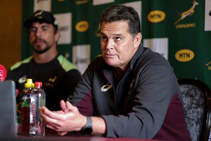 Rassie Erasmus was banned by World Rugby again. Photo: Laszlo Geczo/INPHO/Shutterstock/BackpagePix