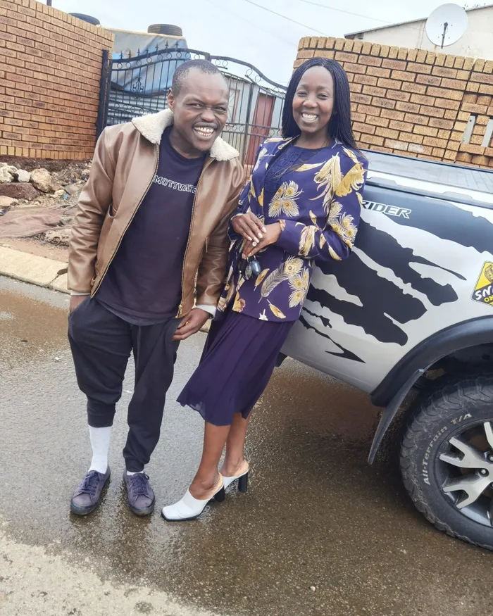 Advocate Sisanda Qwabe-Coutaud and Bonga Sithole reunited to update the nation on the homeless man’s condition. Photo: Sisanda Qwabe-Coutaud