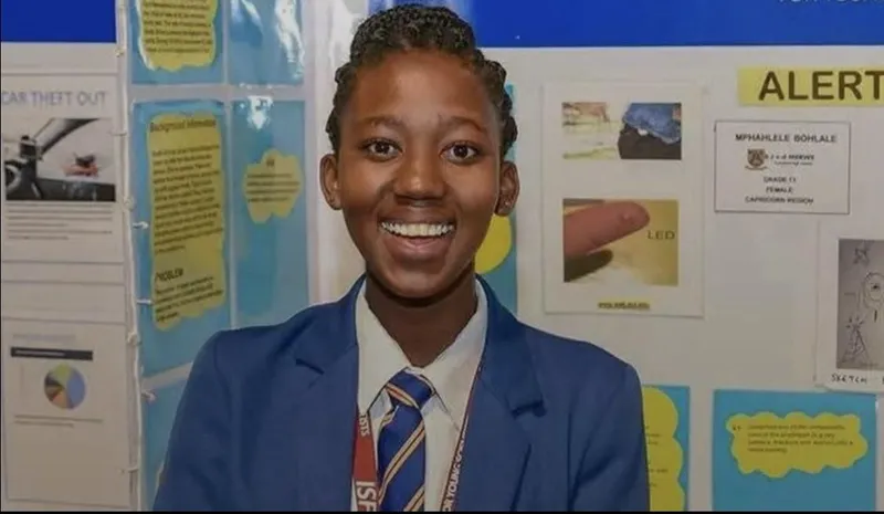 Teen innovator Bohlale Mphahlele creates a smart earpiece that alerts police and captures attackers