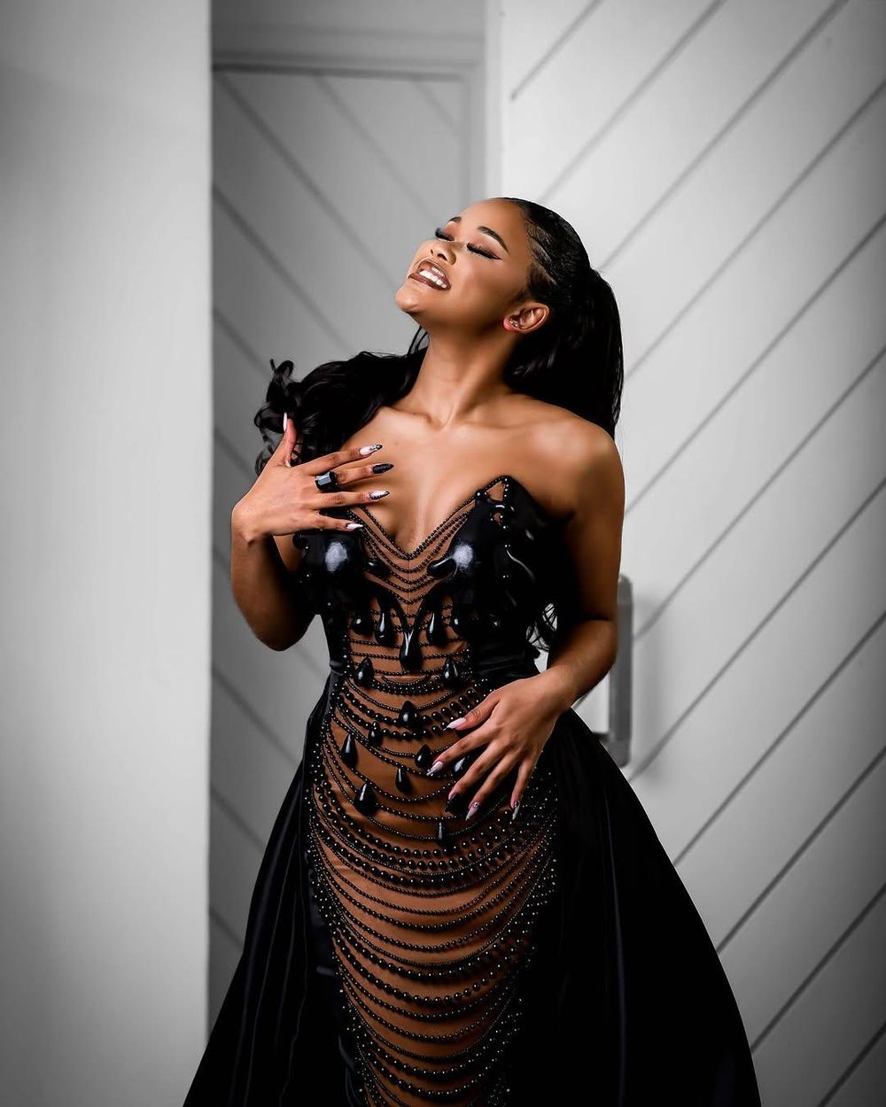 green emerald velvet dress Satin Gert-Johan Coetzee gown