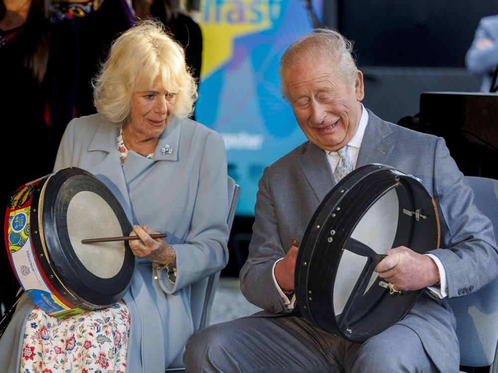 King Charles drums to Irish beats before requesting hip-hop dance lessons