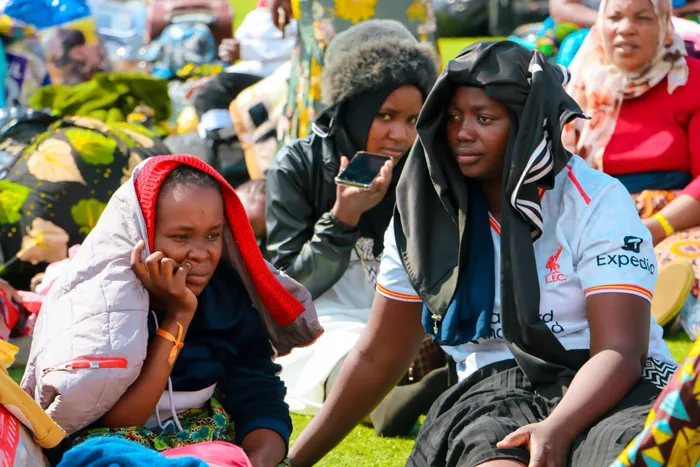 Some of the Malawian returnees at the Kamazu Stadium in Blantyre, Malawi, after they left South Africa through the voluntary repatriation programme. The returnees have mainly come from Sherwood in Durban and Cape Town.