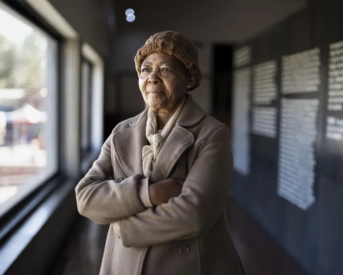 Antoinette Sithole, the sister of Hector Pieterson, poses at the Hector Pieterson Museum in Soweto.
Pieterson was killed at the age of 12 during the Soweto massacre in 1976, when the police opened fire on black students protesting the enforcement of teaching in Afrikaans.