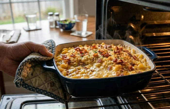 Mac and cheese can easily be upgraded by simply adding a bit of crunch.