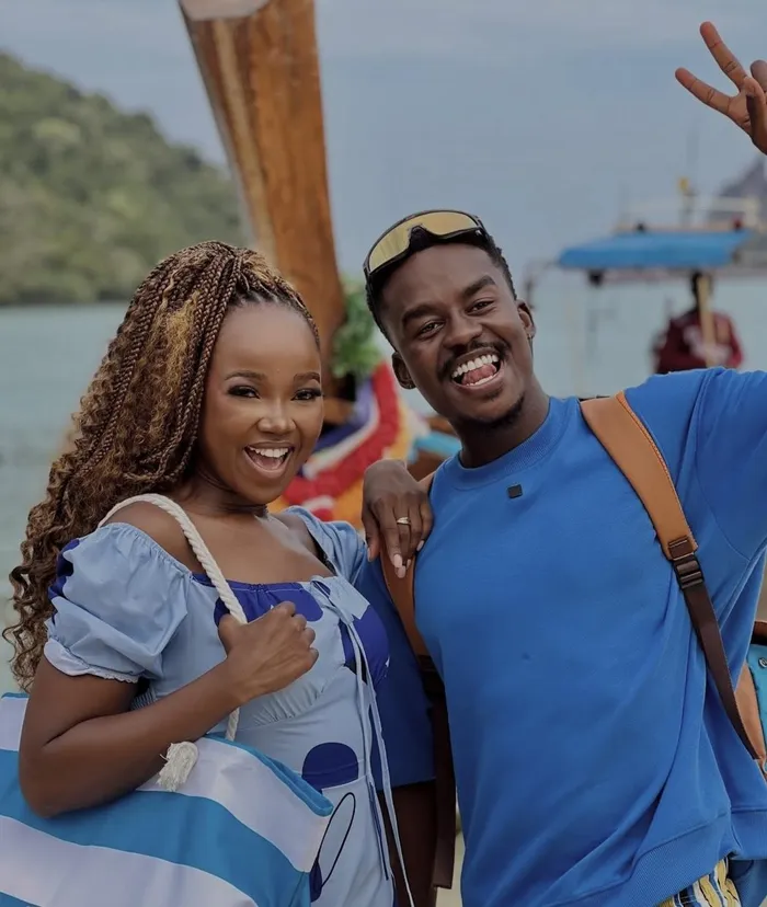 Zanele Potelwa and Hungani Ndlovu have fans talking after their Thailand trip.